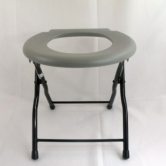 KX Medical Folding Commode Chair Steel Portable Camping Toilet Seat, 250 Pounds Capacity New