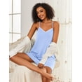 thumbnail image 4 of Ekouaer Nightgowns for Women Soft Cotton Classic Cute Comfy Sleeveless Nightwear Lace Nightgown Sleeveless Sleep Dress, 4 of 6
