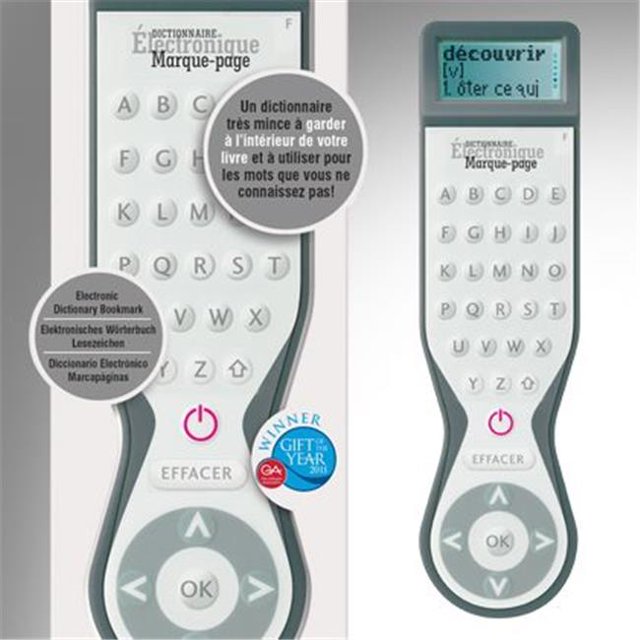 Cette Société A Appelé Si Signet de Dictionnaire Électronique - French&44; Gris