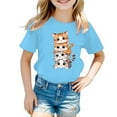 thumbnail image 1 of MEZZALL T-Shirts Graphiques Mignons pour Filles, Col Rond, Manches Courtes, T-Shirt Décontracté d'Été, Tendance pour Bébé et Tout-Petit, 1 of 5