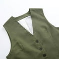 thumbnail image 6 of Fjuchai Women Loose Vest Summer Solid Color Linen Vest Jacket XS-L, 6 of 10