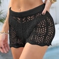 thumbnail image 2 of Shorts for Women, Women's Swim Shorts Waistband Swimsuit Bottom Board Shorts Lace Hollow Swimming, 2 of 6
