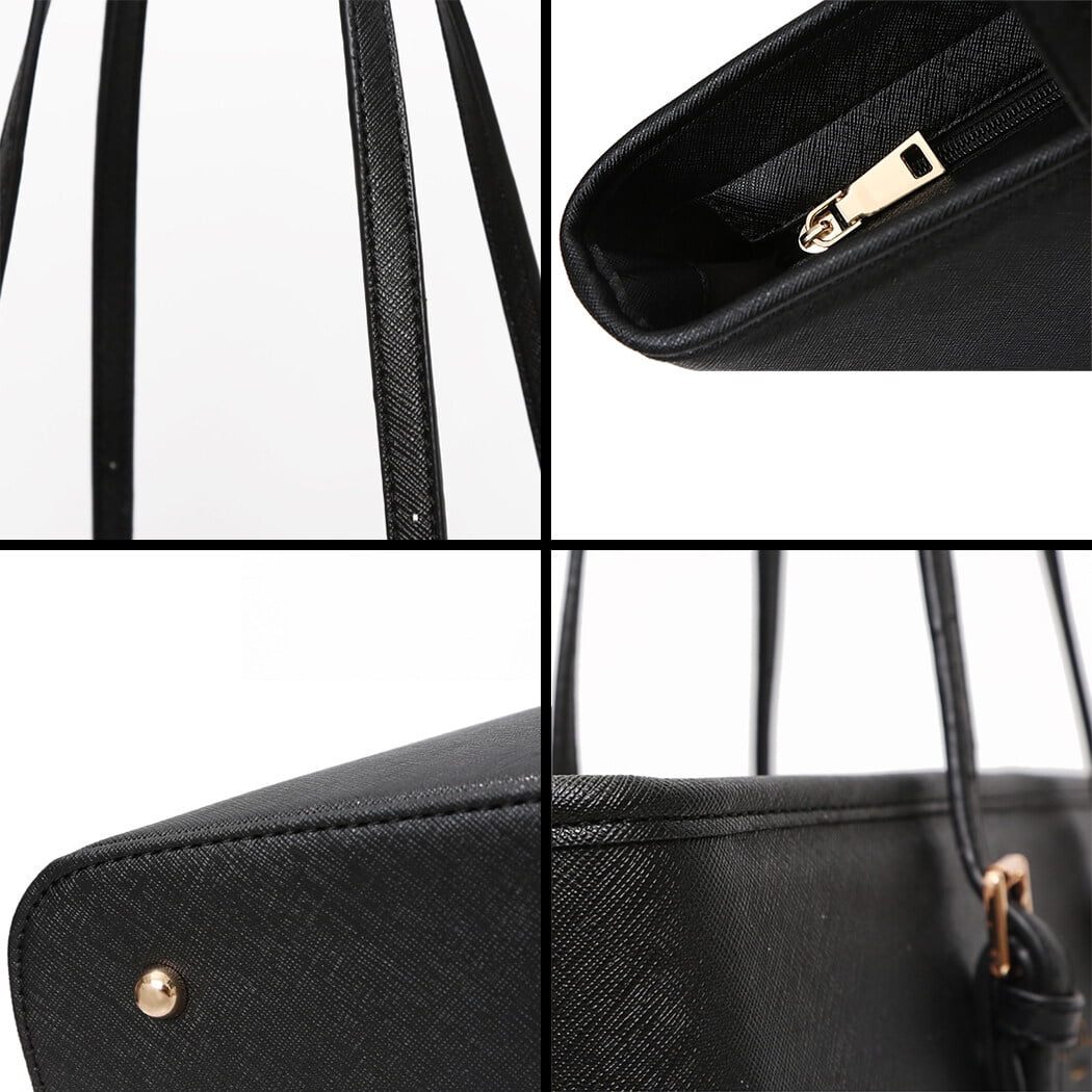Ladies Handbag Tote Simple Casual Large Shoulder Bag Top Handle Handbag for Business for Women(Black)