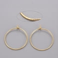 thumbnail image 3 of Brass Hoop Earrings Ring Real 18K Gold Plated 20 gauge 29x25mm Pin: 0.8mm, 3 of 4
