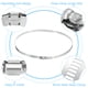 thumbnail image 4 of Abrazadera de manguera Uxcell, abrazaderas de manguera de acero inoxidable ajustables de 13 7/9" para plomería de línea de combustible, paquete de 4, 4 of 7