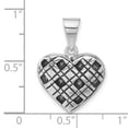 thumbnail image 4 of Sterling Silver Antiqued Pattern Heart Pendant, 4 of 4