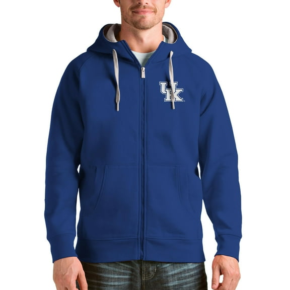 Men's Antigua Royal Kentucky Wildcats Victory Full-Zip Jacket