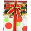 Santas Sampler, Gourmet Holiday Gift - Hinged Lid Designer Box With Meat And Cheese, Crackers, Dipping Pretzels, Gourmet Mustard And More...