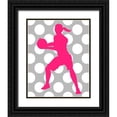 thumbnail image 1 of Robinson, Tamara 15x18 Black Ornate Wood Framed with Double Matting Museum Art Print Titled - Basketball Girl, 1 of 4