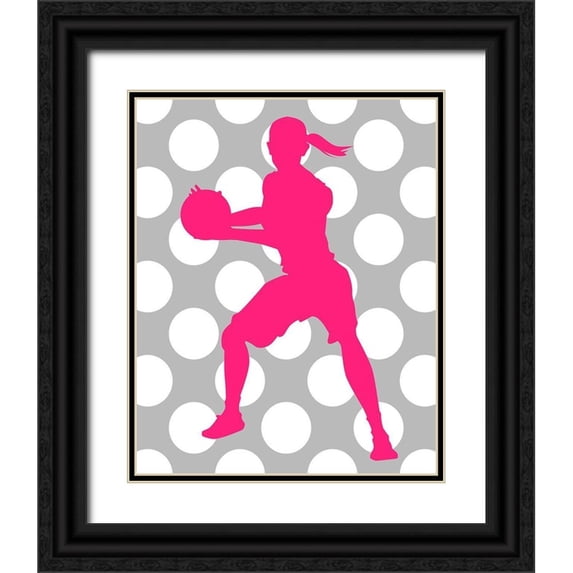Robinson, Tamara 15x18 Black Ornate Wood Framed with Double Matting Museum Art Print Titled - Basketball Girl