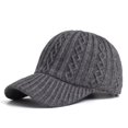 thumbnail image 3 of Winter knitted visor beanie baseball cap, 3 of 3
