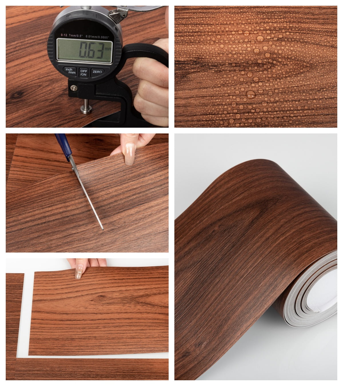 Abyssaly 35" x 6" 10 Pcs Peel and Stick Flooring Tile Natural Red Wood Grain Look Vinyl Plank Flooring Waterproof and Self Adhesive for Bathroom Kitchen Living Room Bedroom DIY