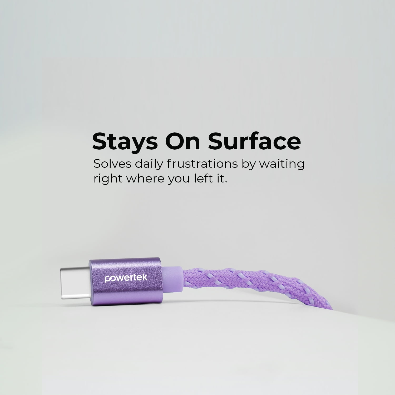 Liquipel Powertek USB-C to USB-C Twizzler Cable - Purple