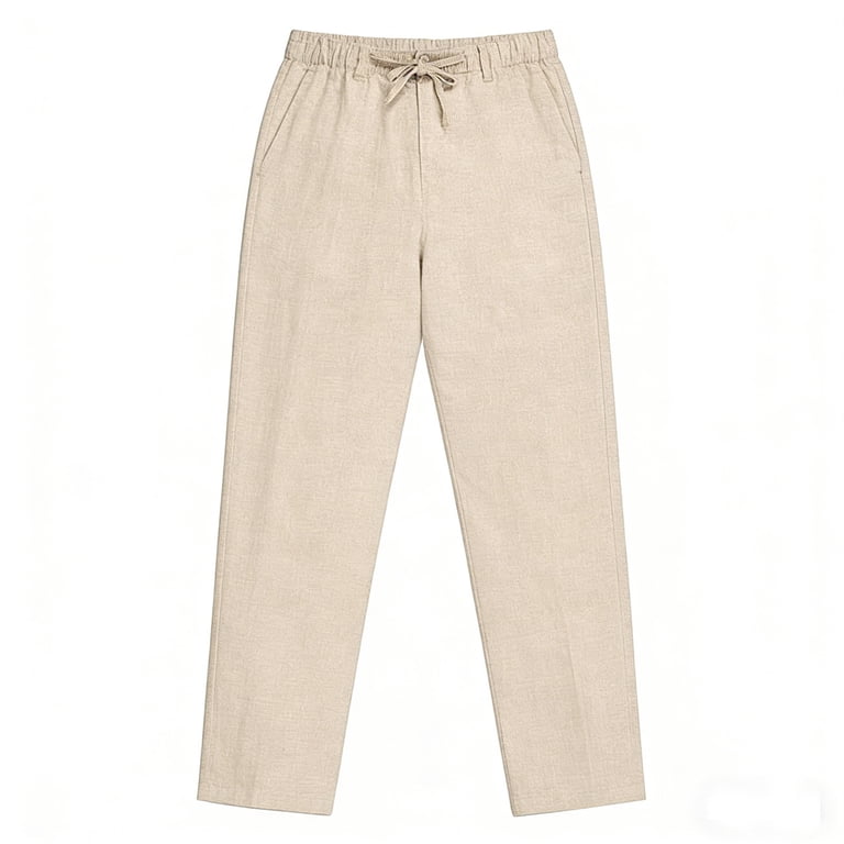 100 cotton mens dress pants Nmnitkp Men's Classic Fit Flat Front Dress Pants Expandable Waist Wrinkle Free Suit Pants Pants for Men High Quality Fabric Cotton Men's Slim-Fit Flat