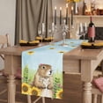 thumbnail image 2 of Table Runners 90 Inches Long Dress Scarves, Groundhog Day Farmhouse Coffee/Dining/Kitchen Table Runner for Living Room, Sunflower Spring Floral Botanical Blue 13x90 Inch, 2 of 9