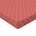 thumbnail image 2 of Ambesonne Peach Pink Fitted Sheet, Chevron Lines Tiles, Queen Size, Coral Cream Salmon, 2 of 3