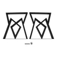 thumbnail image 3 of Table Legs Metal Set of 2, 28" Height 24" Width Heavy Duty Steel Furniture Legs, 3 of 22