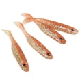 thumbnail image 2 of BIMZUC Soft Bait T Tail Lure AR48 Swimbait 75mm / 2.95 inches 3.2g / 0.11 oz Artificial Tackle for Fisherman Seawater Freshwater Fishing - Orange Color, 2 of 9