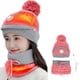 thumbnail image 1 of Gorro De Punto Con Calefacción Usb 3 En 1, Conjunto De Calentador De Cuello Y Cara, Gorro Cálido De Invierno Para Mujeres Y Niñas, Gorros De Esquí Con Forro Polar Y Pompón Yuarrent  AP008166-01, 1 of 6
