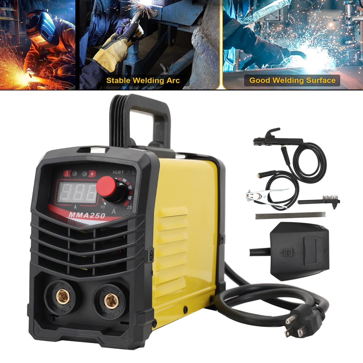 110V 225AMP Mini IGBT ARC Welding Machine Inverter DC MMA Electric Welder Stick