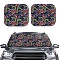 thumbnail image 2 of Zufioo Snake And Flower Print Folding Car Windshield Sun Visor, Anti-ultraviolet Sun Visor, Suitable for Trucks, Vans Car Accessories-Small, 2 of 6