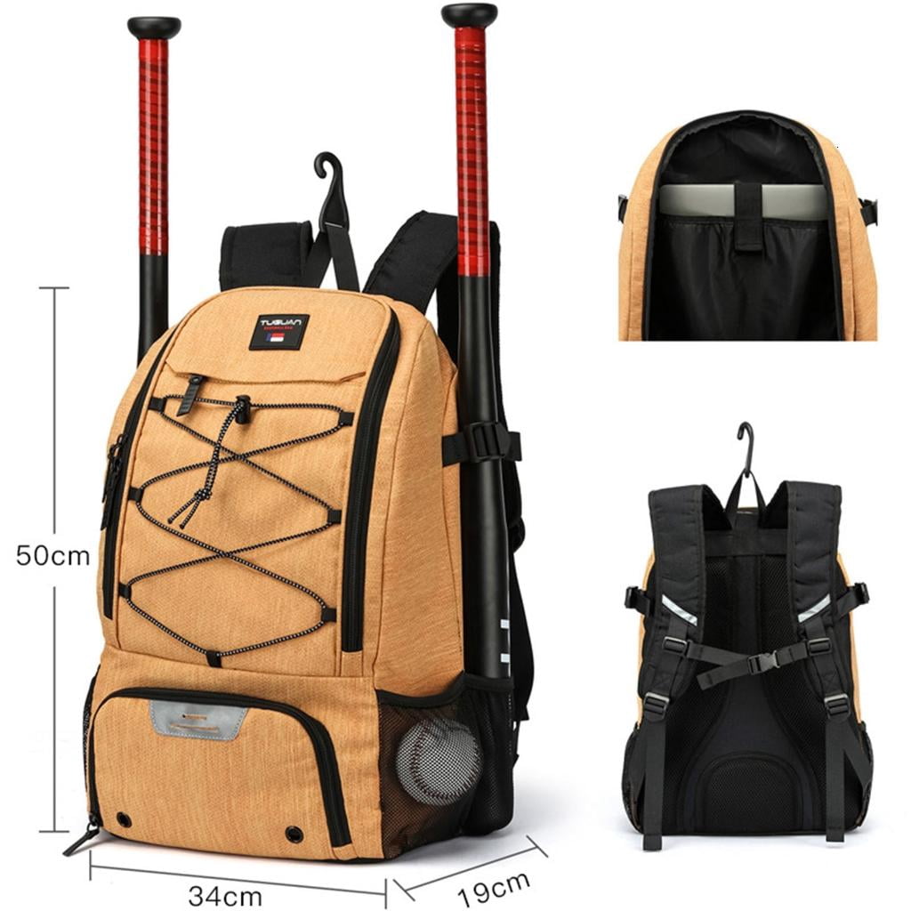 Yihuala Spacious Baseball Backpack Including Separate Shoe Compartment And Side Bat Holders Great For Players And Coaches Needin