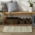 thumbnail image 2 of Design Imports CAMZ12588 2 x 3 ft. Hand-Loomed Rug, Artichoke Green Dobby Stripe, 2 of 2