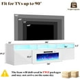 thumbnail image 3 of Merluxy 80" Floating TV Stand with Fireplace, Modern Wall Mounted Entertainment Center, White, 3 of 9