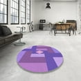 thumbnail image 4 of Ahgly Company Machine Washable Indoor Rectangle Transitional Heliotrope Purple Area Rugs, 7' x 10', 4 of 7