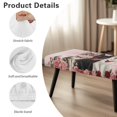 thumbnail image 6 of Whosucclay Pink Cat Rose Heart Print Stretch Rectangle Dining Bench Cover - Anti-Dust Removable Bench Slipcover Machine Washable Seat Cushion Protector for Bedroom, Kitchen, Hotel, Banquet, 6 of 7
