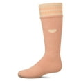thumbnail image 2 of MeMoi Ribbed Cotton Blend "Heart and Stripes" Knee Sock - Girls - Female, 4, Winter White, 2 of 11