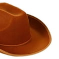 thumbnail image 7 of Hemming Wide Brim Solid Color Adjustable Windproof Rope Bowler Hat Western Cowgirl Jazz Sun Hat Fashion Accessories, 7 of 7