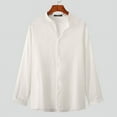 thumbnail image 4 of INCERUN Men's Long Sleeve Casual Solid Color Tops Button Down Dress Shirts, 4 of 10
