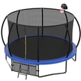 thumbnail image 4 of 12FT Recreational Kids Trampoline with Safety Enclosure Net & Ladder, Outdoor Recreational Trampolines, 4 of 9