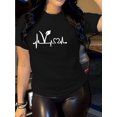 thumbnail image 1 of Graphic Print T-shirt, Short Sleeve Crew Neck Casual Top For Summer & Spring, Women's Clothing, 1 of 6