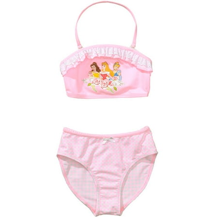 Disney - Little Girls' Disney Princesses Gingham Two-Piece Swimsuit