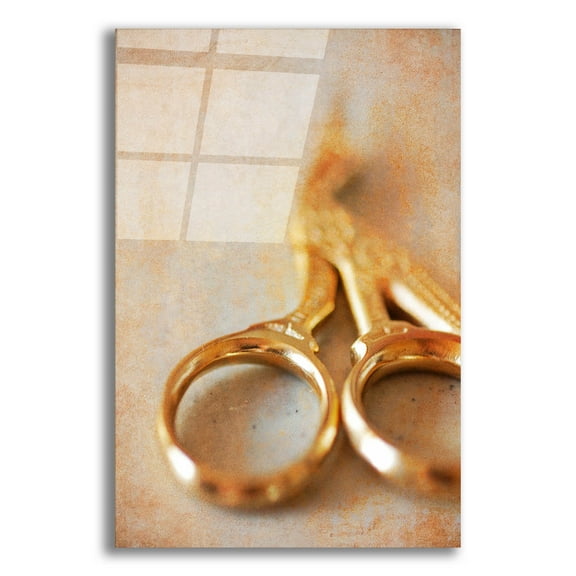 Epic Art 'Crane Scissors' by Jessica Rogers, Acrylic Glass Wall Art, 12"x16"