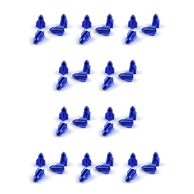 Eigraketly 4 Uds tapas de vástago de válvula de neumático accesorios de cobertura universal accesorios de reemplazo de coches cubierta de aire Azul 10Conjunto