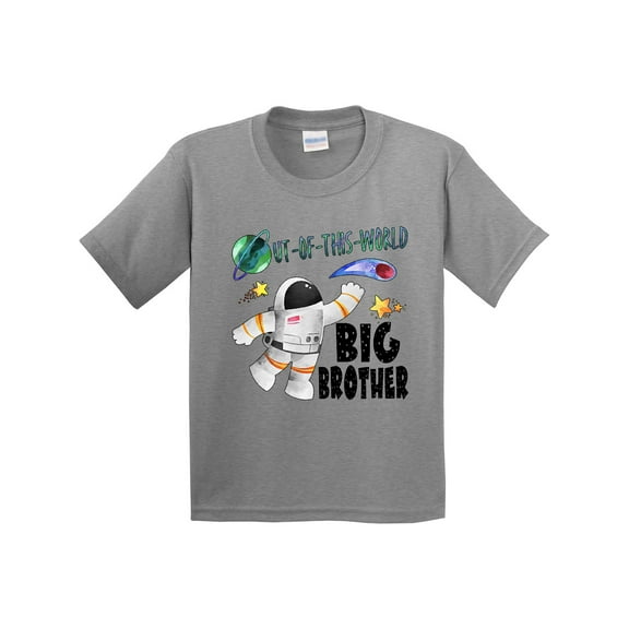 Inktastic Out of This World Big Brother Astronaut in Space Youth T-Shirt