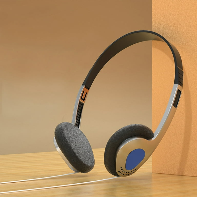On-Ear Wired Stereo Headphones, Single 3.5mm Wire Plug