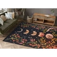 thumbnail image 2 of Moonlight Garden Rug, Moon Rugs, Floral Rug, Modern Rug, Accent Rug, Corridor Rug, Gift For The Home, Boho Rug, Large Rug, Luxury Rug, 3.3'x6.5' - 100x200 cm, 2 of 5