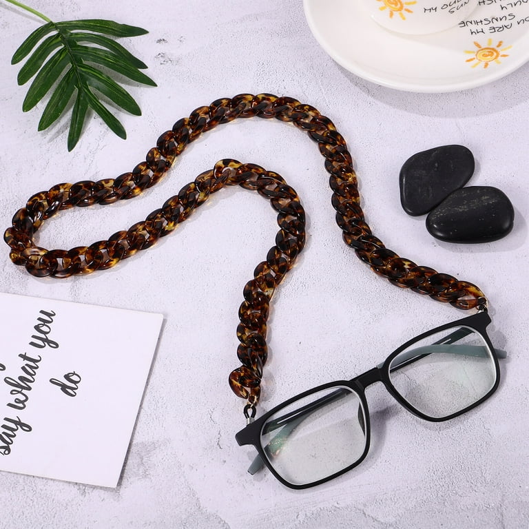 VALICLUD Anti-Slip Spectacles Chain Universal Eyeglasses Cord Sunglasses Rope Exaggerated Neck Cord (Brown), Size: One Size
