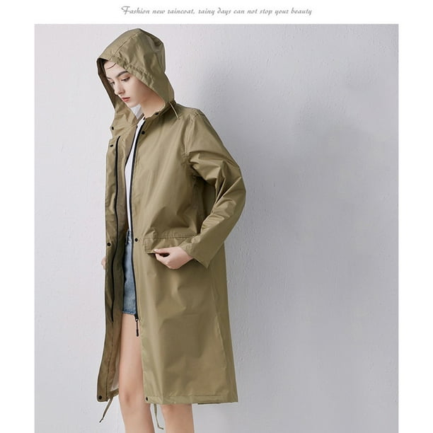 Chubasquero Largo Bearachild Mujer Impermeable Transpirable con