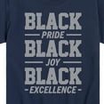 thumbnail image 3 of Instant Message - Black Pride Joy Excellence - Youth Boys Short Sleeve Graphic T-Shirt, 3 of 6