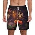 thumbnail image 2 of Goofa Butterfly Sitting on a Flower Printed Men's Swim Trunks Board Shorts Quick Dry Mens Swimming Trunks with Compression Liner,Breathable Fit Hawaii Beach Shorts-X-Large, 2 of 9