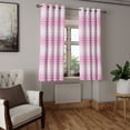 thumbnail image 2 of Ambesonne Pale Pink Grommet Curtain, Twisted Parallel Lines, 50" x 63", Magenta White, 2 of 6