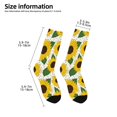 thumbnail image 2 of Zufioo Sunflowers Print Children's Mid-tube Socks, Contrast Color High Elastic Sports Socks - Sweat-absorbent, Warm, Suitable for Children Aged 6-10, 2 of 5