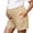 Khaki, variant on Maternity Linen Shorts for Women Elastic Drawstring Waist Over Belly Bump Support Shorts Pregnancy Lounge Shorts with Pockets