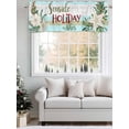 thumbnail image 5 of Seaside Holiday Wishes Valances for Windows Christmas Starfish Holly Wooden Grain Rod Pocket Curtains Valance Short Window Treatment Drapes for Living Room, Bedroom Bathroom 42"&nbsp;W x 18" L, 5 of 5