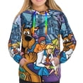 thumbnail image 2 of Lsque Scooby-Doo Pattern Casual Women's Hoodie,Hooded Sweatshirt with Kangaroo Pocket,Pullover Hoodie with Eye-catching Drawstrings-XX-Large, 2 of 8
